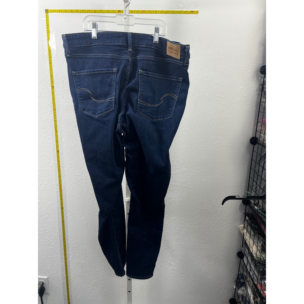 Signature by Levi Strauss Womens High Rise Skinny Jeans Dark Wash Denim Size 16